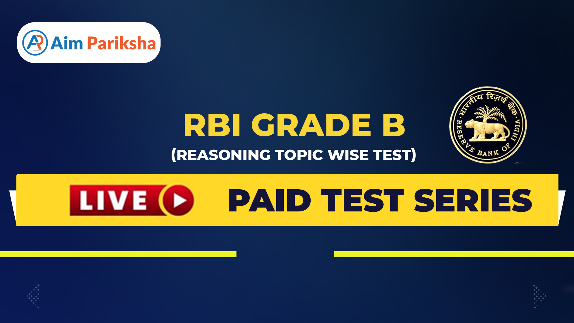 RBI Grade B Reasoning Topic Wise Test